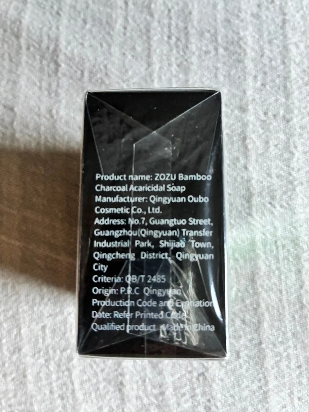 Zozu Bamboo Charcoal Facial Bar Soap, 10x antioxidant, NEW NIB
